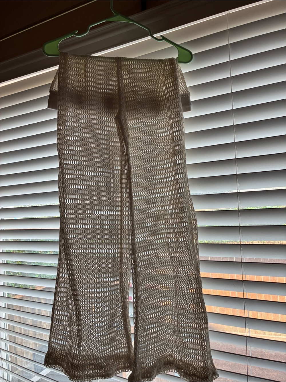 Crochet Knit Wide-Leg Pants - Cream